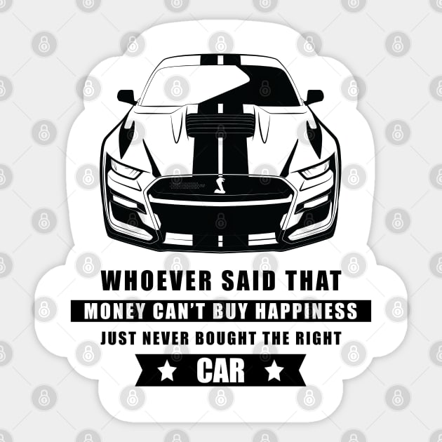 Money Can't Buy Happiness - Funny Car Quote Sticker by DesignWood Atelier